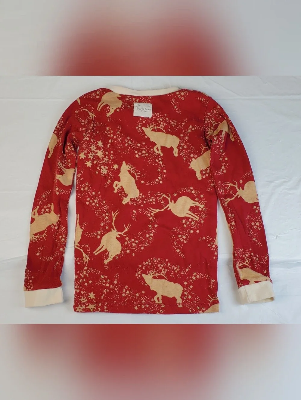 Burts Bees Kids Christmas Holiday Reindeer Pajamas 2-Piece - Size 5T - GUC